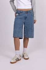 FLIP MOMMY LOW RISE WIDE LEG DENIM SHORT