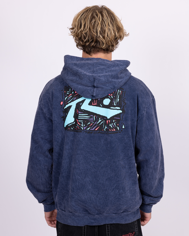 Zig Zag Hooded Pull Over
