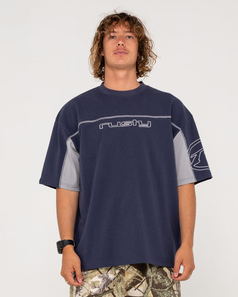 Rusty Men's Limitless Short Sleeve T-Shirt - Graphic Tee With Front & Back Logos