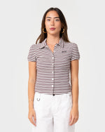 Rikki Stripe Vee Neck Top