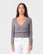 Rikki Stripe Vee Neck Top
