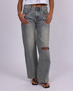 Flip Mommy Low Rise Wide Leg Denim Jean