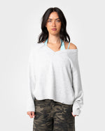 Sweat Mock Layer Halter Tank Top