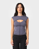 Sweat Mock Layer Halter Tank Top