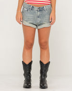 Flip Mommy Low Rise Wide Leg Denim Jort