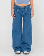 Flip Mommy Low Rise Wide Leg Denim Jean