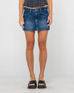 Mavericks Low Rise Denim Mini Skirt