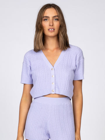 Lila Knitted Top Lavender