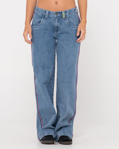 Flip Mommy Low Rise Wide Leg Denim Pant