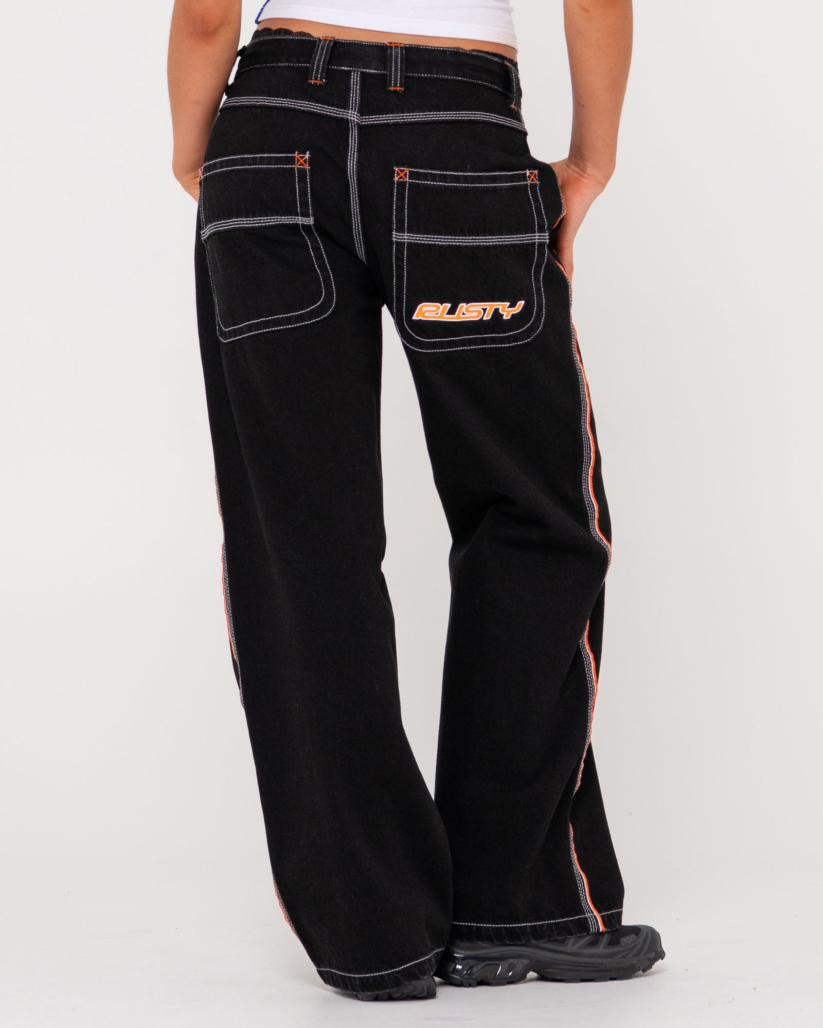 Flip Mommy Low Rise Wide Leg Denim Pant | Rusty USA Flip Mommy Low Rise Wide Leg Denim Pant | Rusty USA