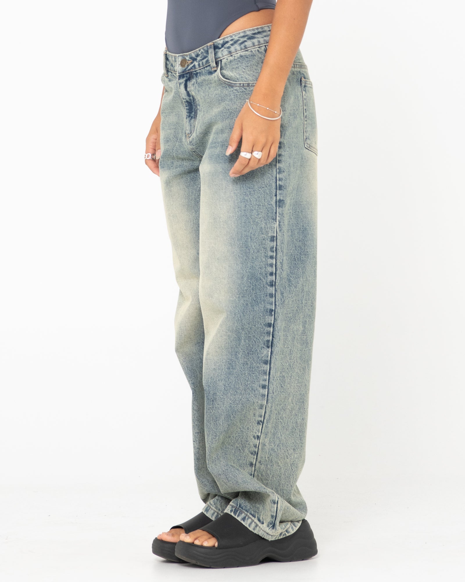 ★MUSINSA STANDARD★ Loose baggy denim pants rusty sky blue MUSINSA | MUSINSA STANDARD WOMAN Women's 90s baggy denim