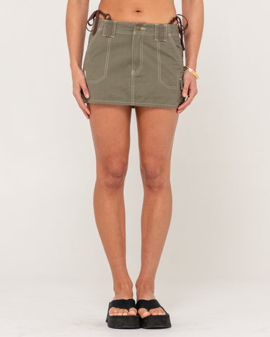 Dirtbag Cargo Low Rise Mini Skirt