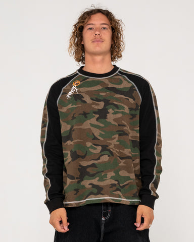 Woof Raglan Long Sleeve Tee