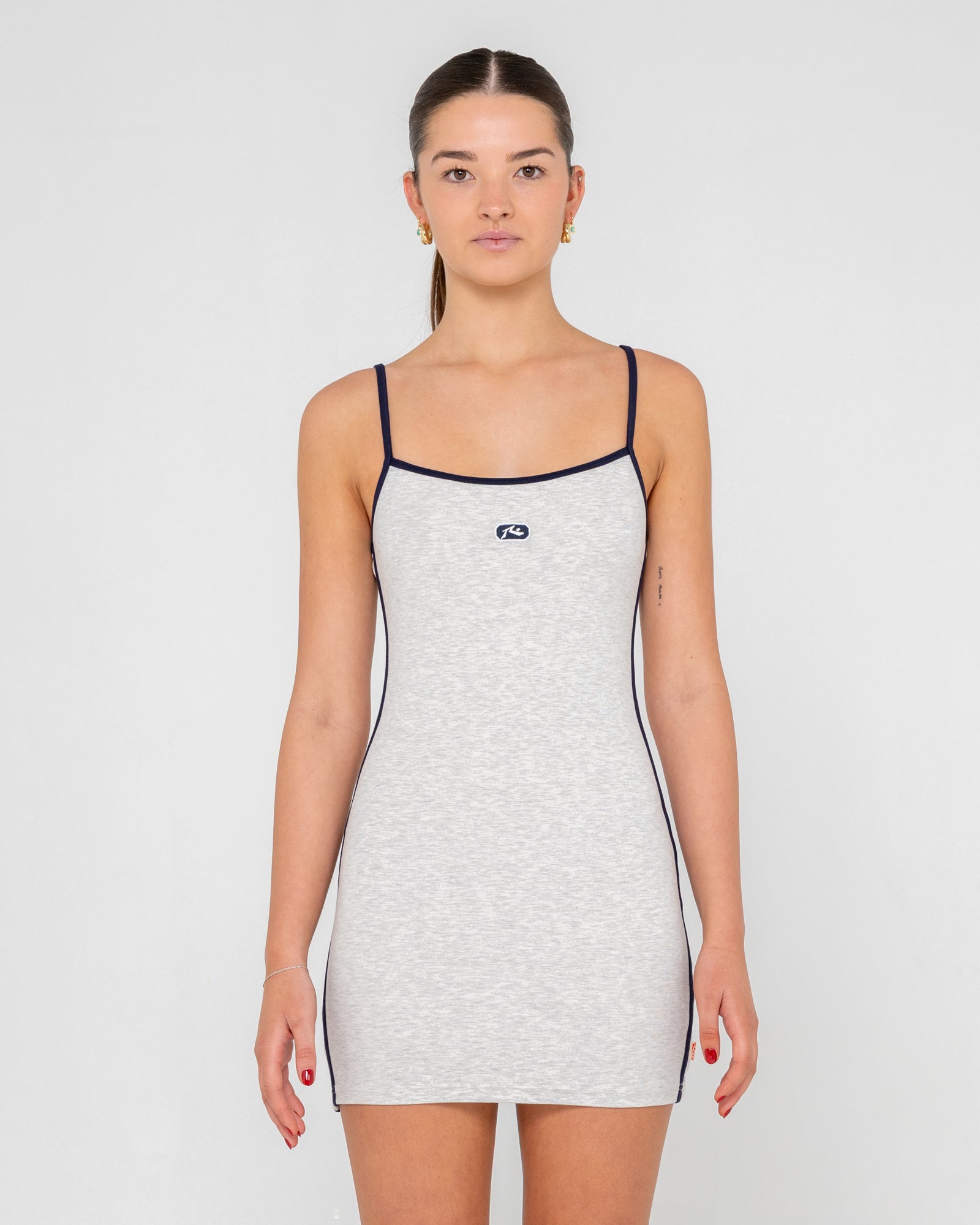 jersey mini dress Jetlag Jersey Mini Dress Ecru Marle / XL