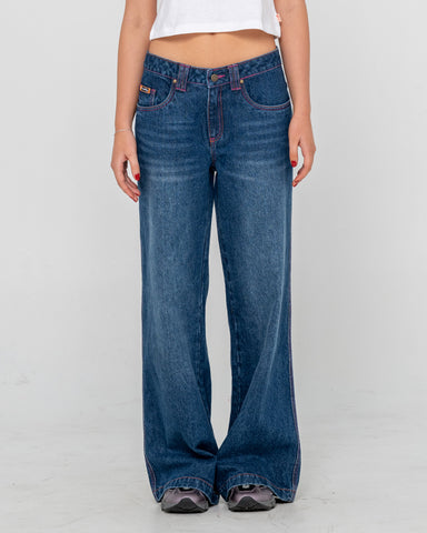 Colour Me Wendy Wide Low Rise Jeans