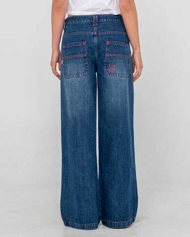 Colour Me Wendy Wide Low Rise Jeans