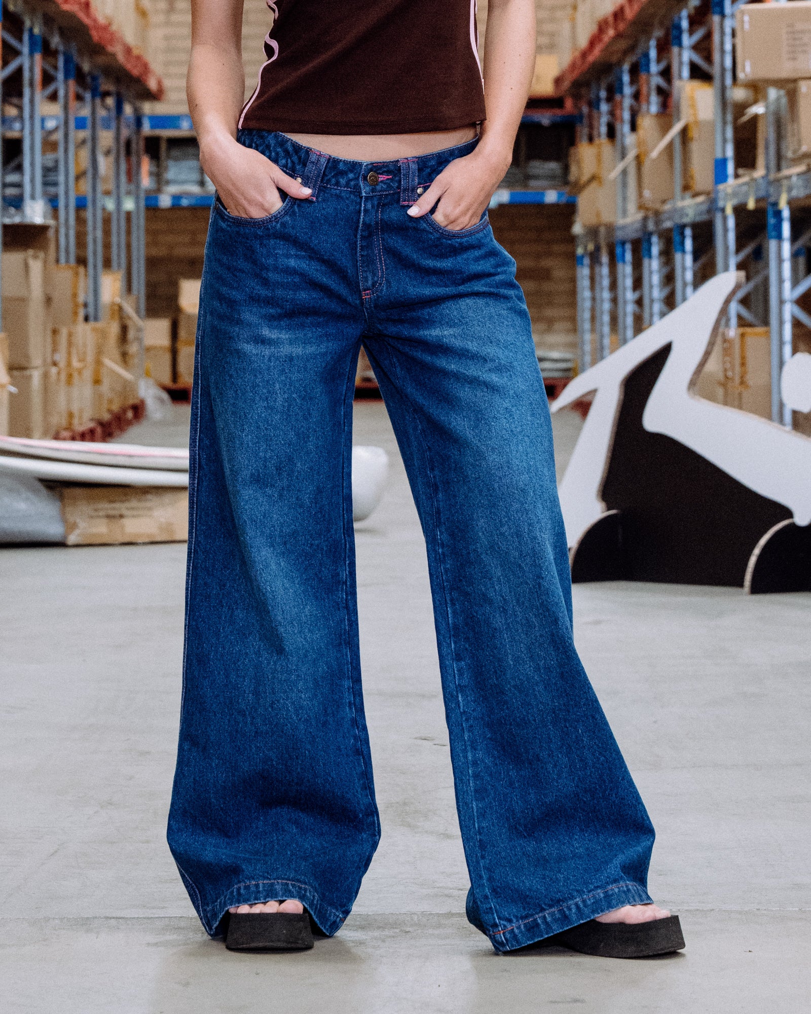 Colour Me Wendy Wide Low Rise Jeans | Rusty USA