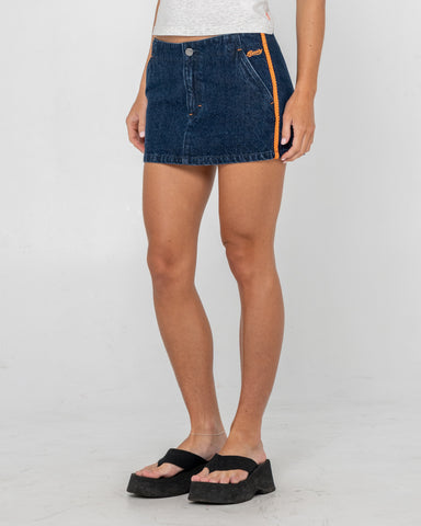 Webber Denim Low Rise Micro Mini Skirt