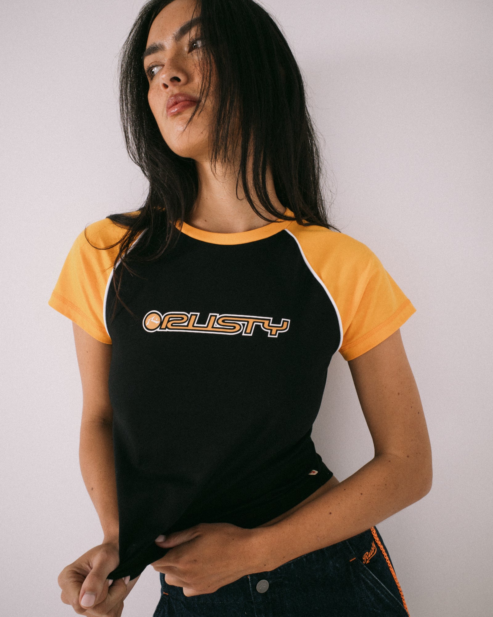 Archived Raglan Baby Tee | Rusty USA Archived Raglan Baby Tee | Rusty USA