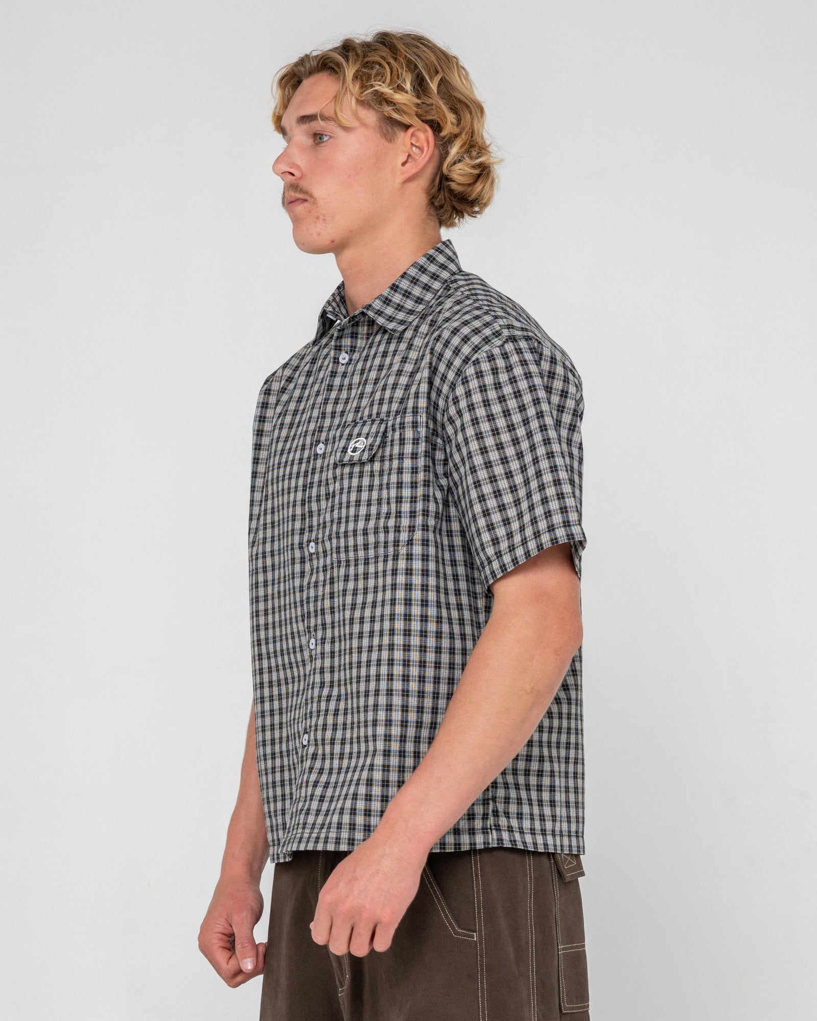 Check 1 Check 2 Short Sleeve Shirt | Rusty USA