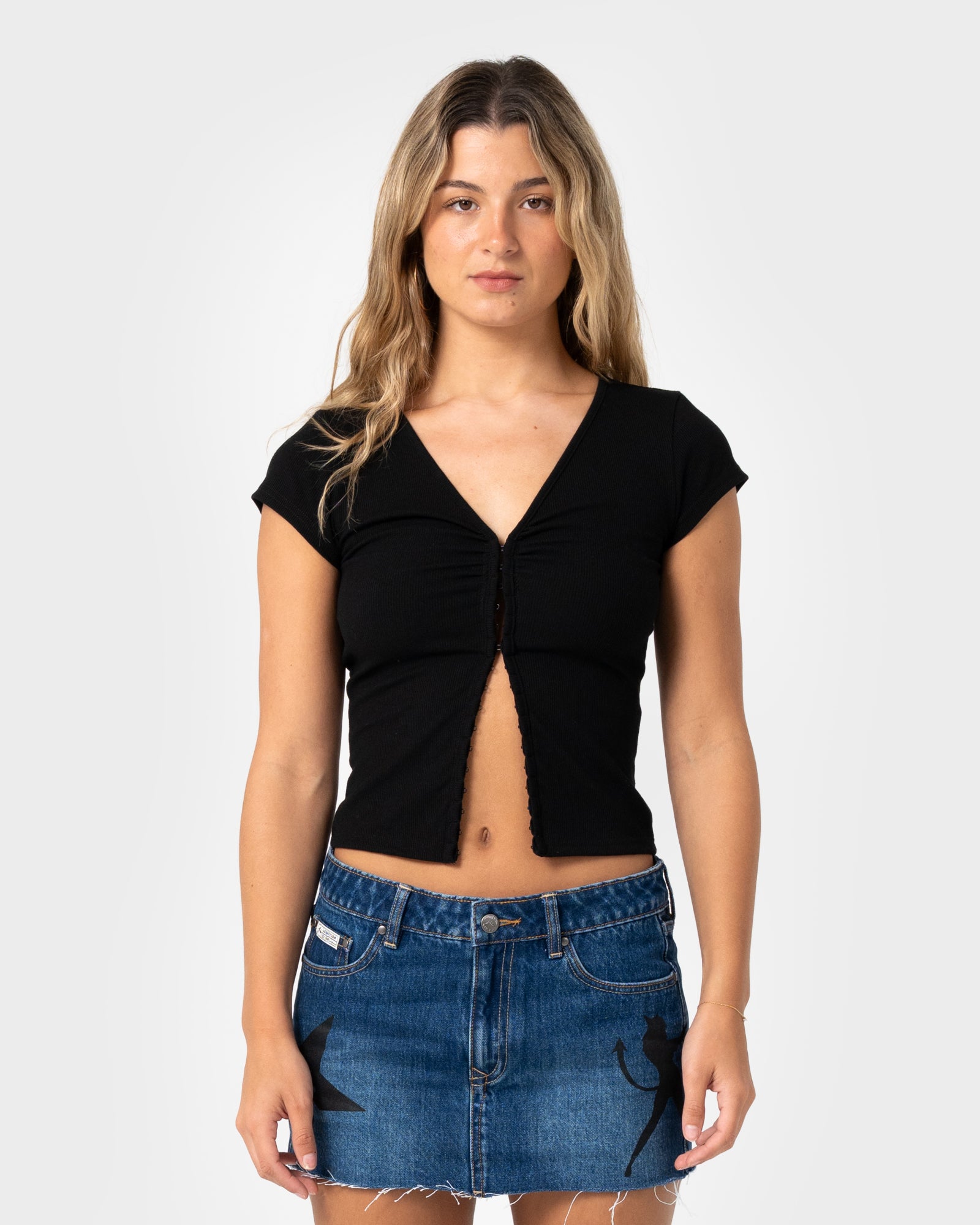 Im Hooked Cap Sleeve Fashion Top | Rusty USA