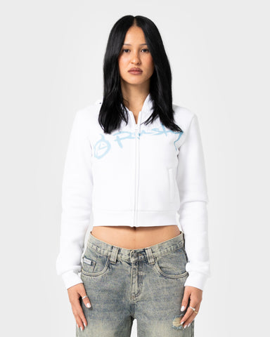 Mccop Crop Zip Thru Hooded Fleece