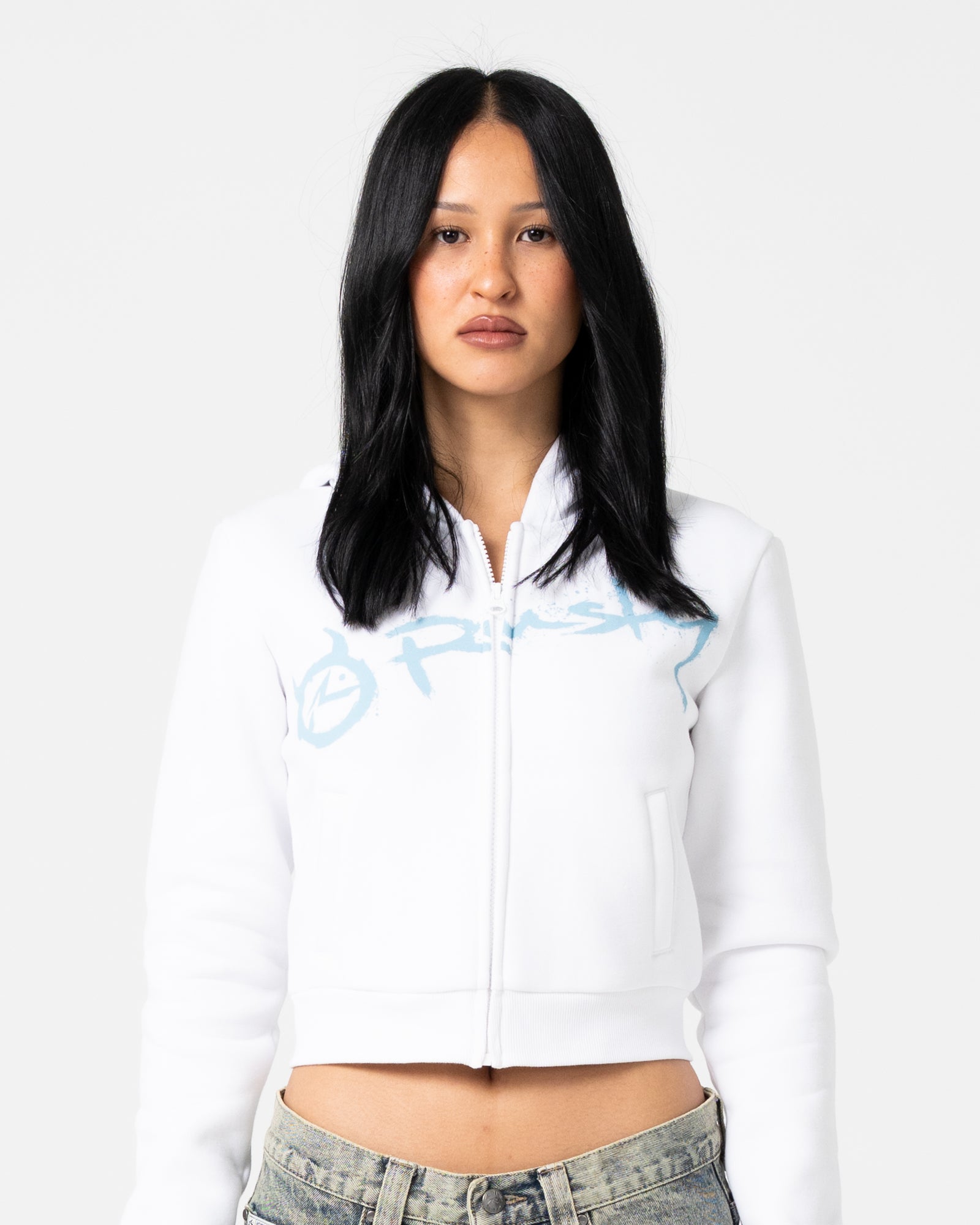 Mccop Crop Zip Thru Hooded Fleece | Rusty USA