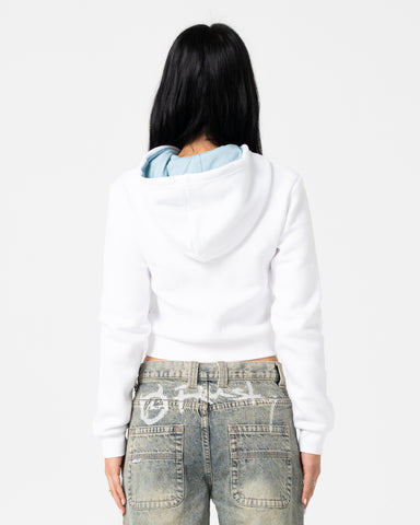 Mccop Crop Zip Thru Hooded Fleece