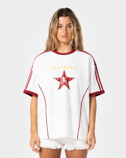 Starred Devil Oversized Tee | Rusty USA