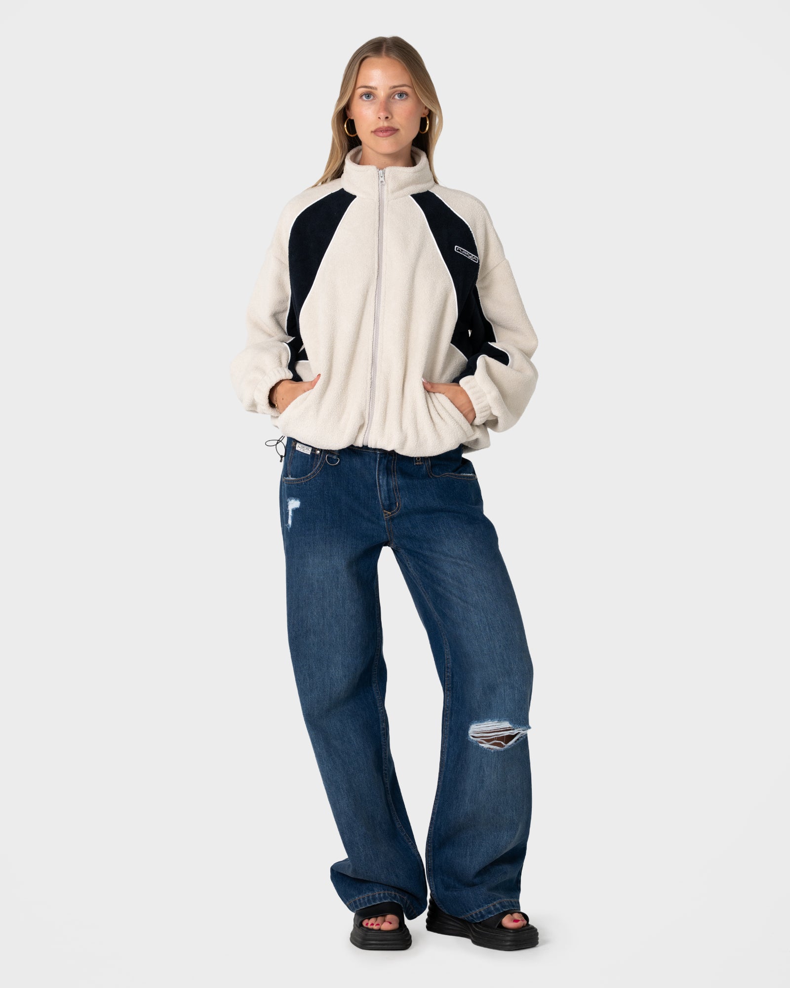 Two Tides Zip Through Sherpa Fleece | Rusty USA