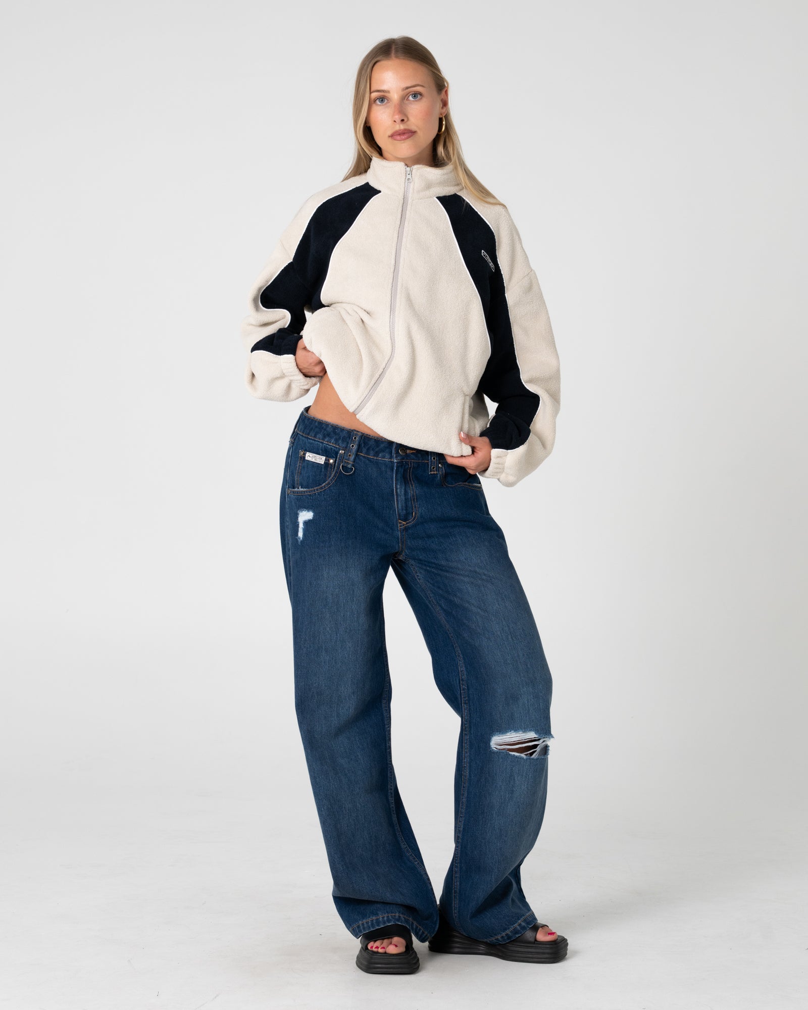 Two Tides Zip Through Sherpa Fleece | Rusty USA