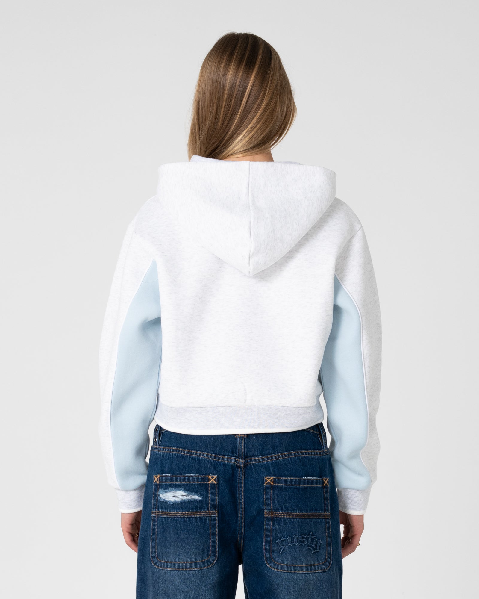 Mini Two Tides Cropped Hooded Fleece | Rusty USA