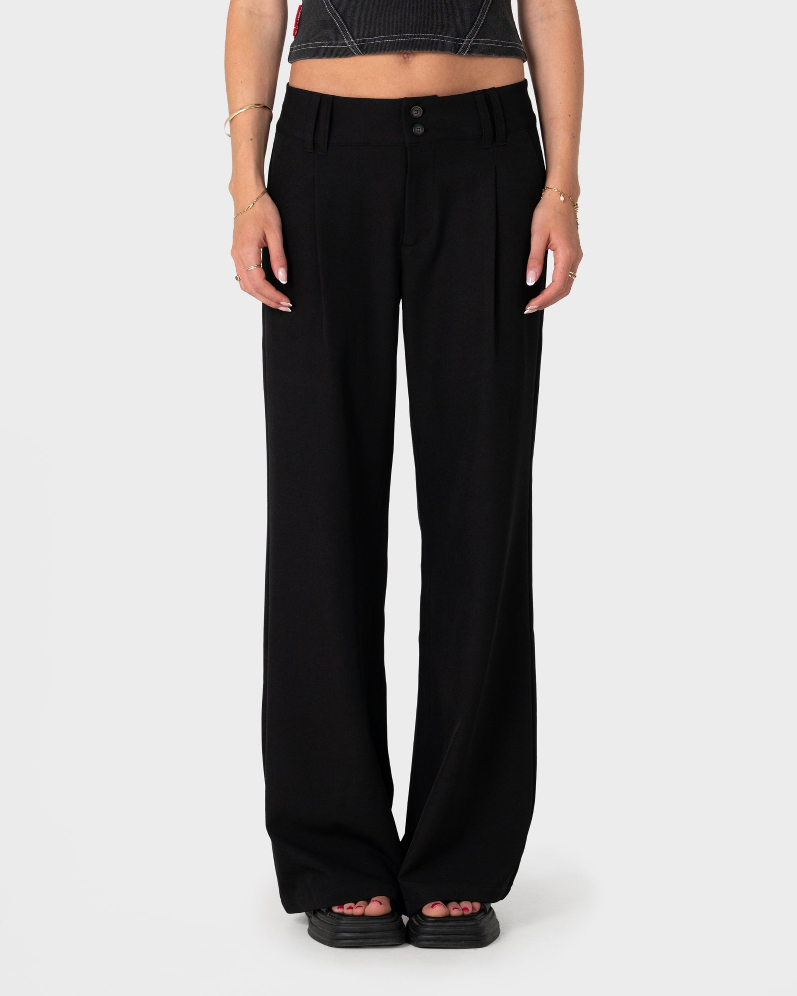 Beverley Low Rise Suit Pant Black / 24
