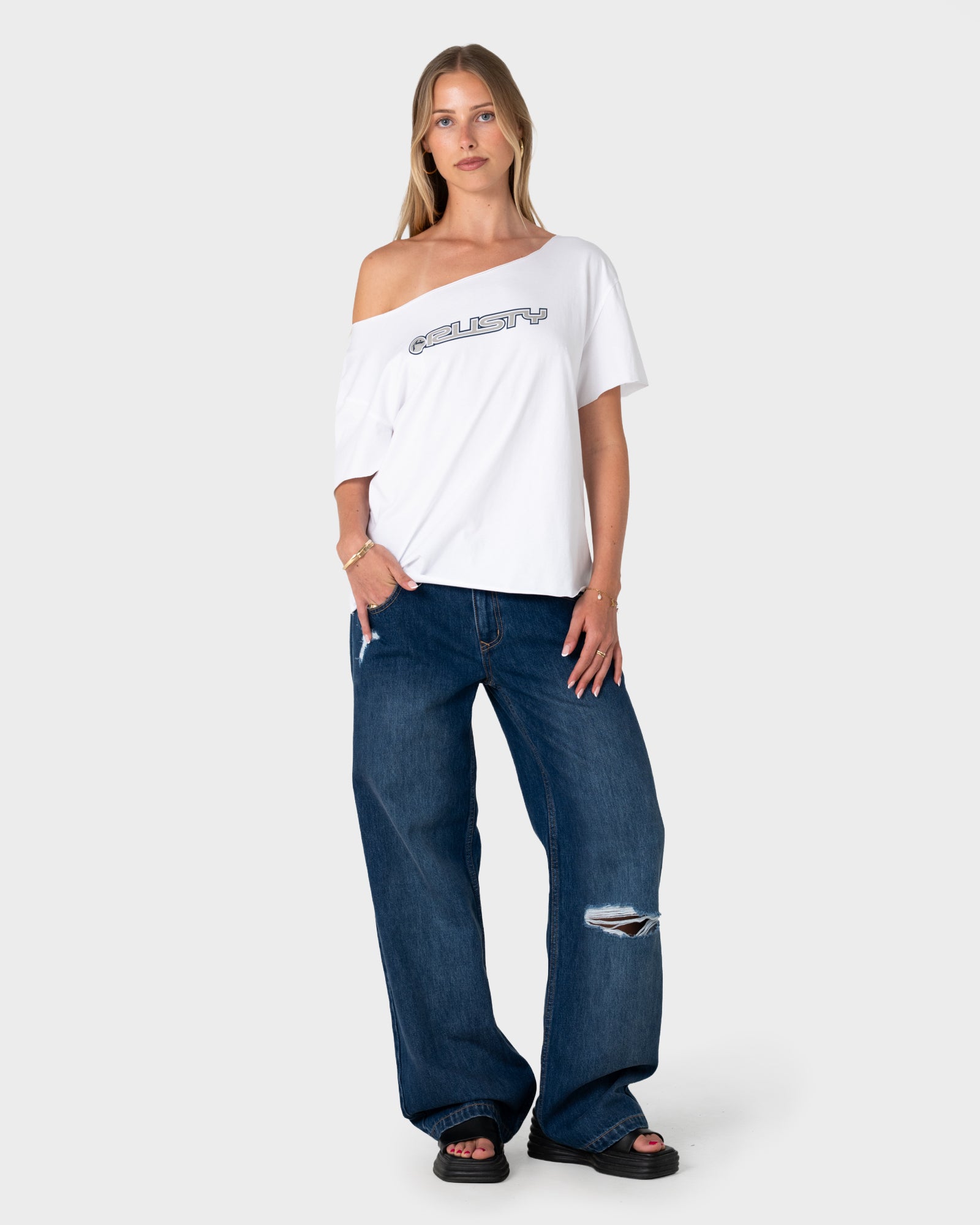Rustyページ New But Old Off Shoulder Tee | Rusty USA