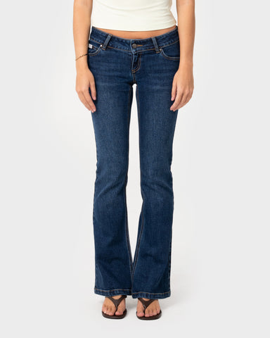 Lindsay Low Rise Boot Leg Denim Jean