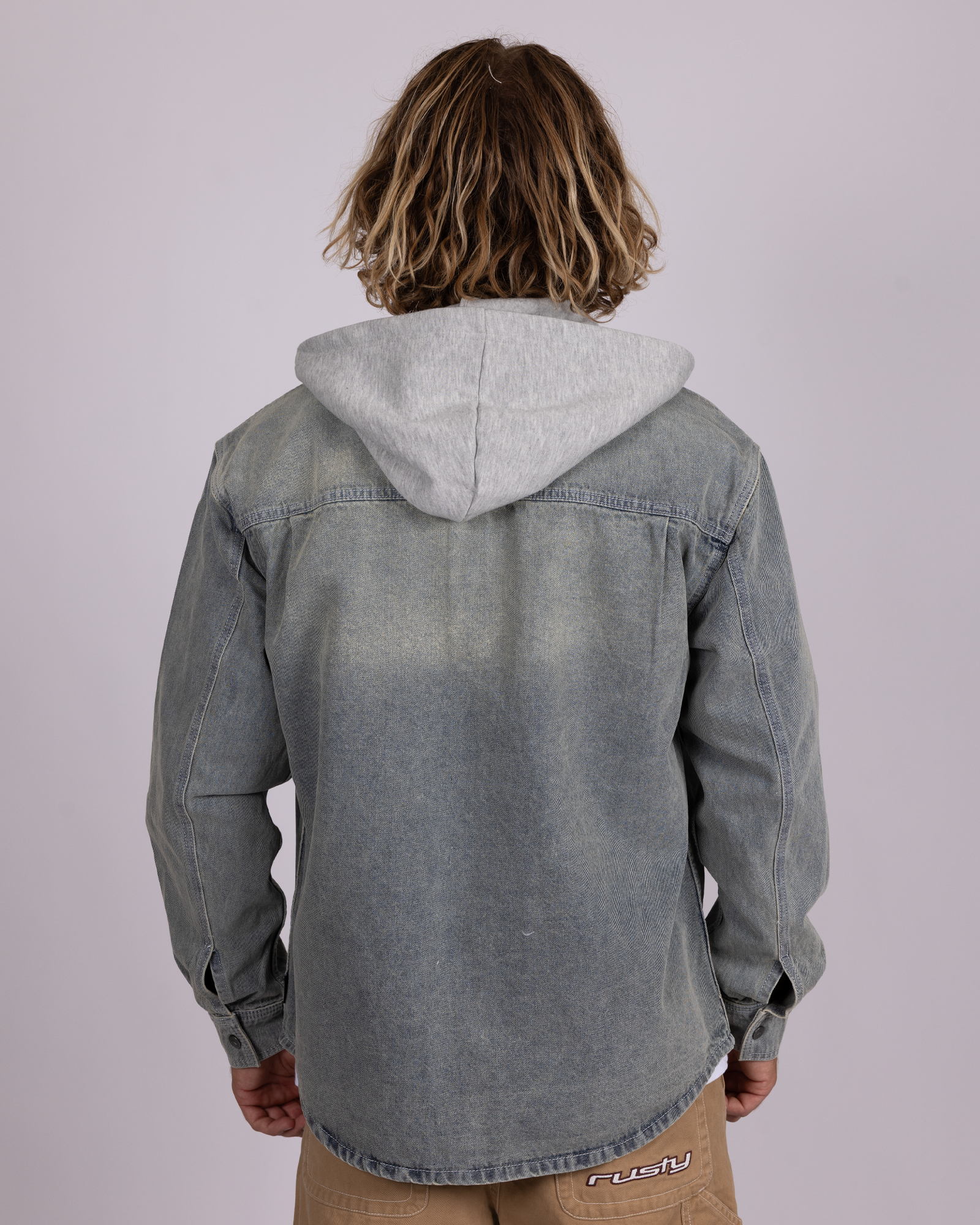 Arnold Hooded Long Sleeve Shirt | Rusty USA