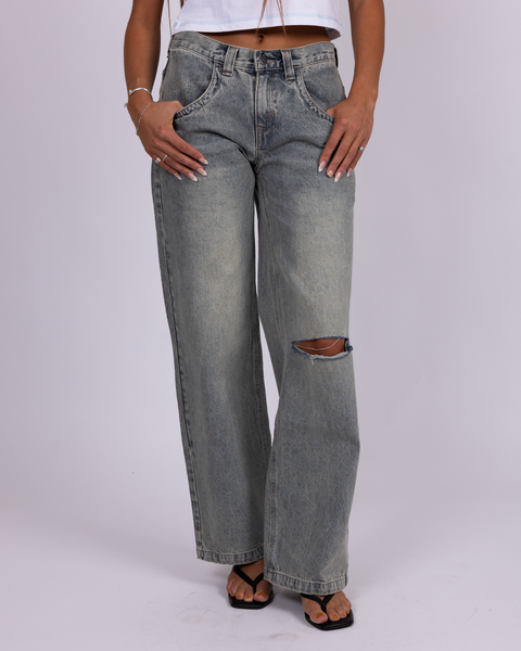 Flip Mommy Low Rise Wide Leg Denim Jean | Rusty USA