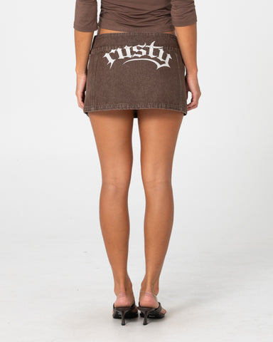 Rear View Low Rise Mini Skirt