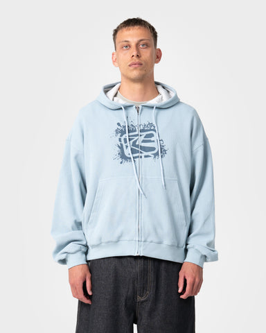 Revolt Waffle Zip Thru Hooded Fleece