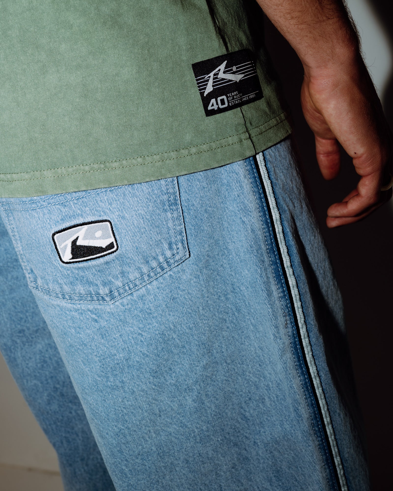 非売品 BLAZED LOGO RIGID BAGGY DENIM Blaze Baggy Jean | Rusty USA