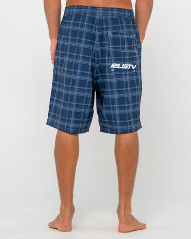 Plaid Daddy Elastic Waist Boardshort