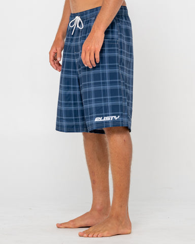 Plaid Daddy Elastic Waist Boardshort