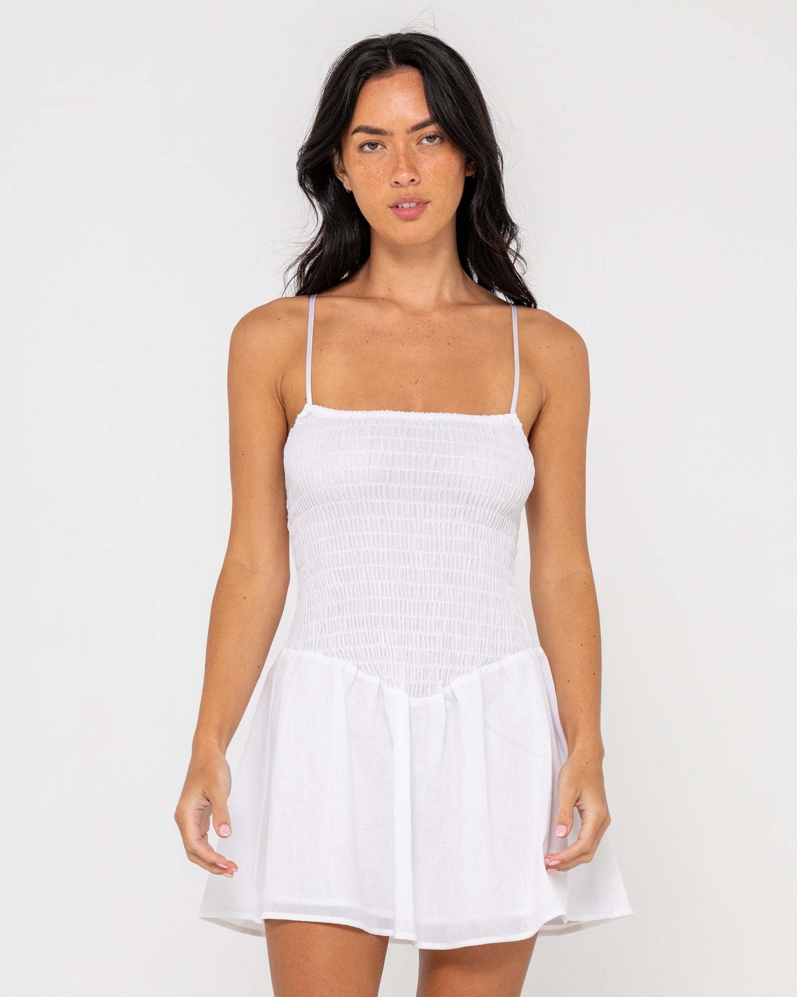 Mimi Smocked Mini Dress | Rusty USA Mimi Smocked Mini Dress | Rusty USA