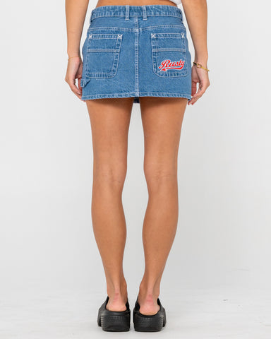 Billie Low Rise Denim Mini Skirt