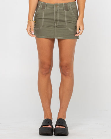 Dirtbag Cargo Low Rise Mini Skirt