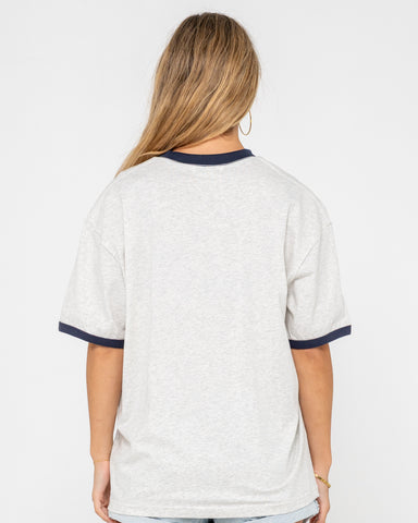 Wave Rider 2.0 Ringer Oversized Tee