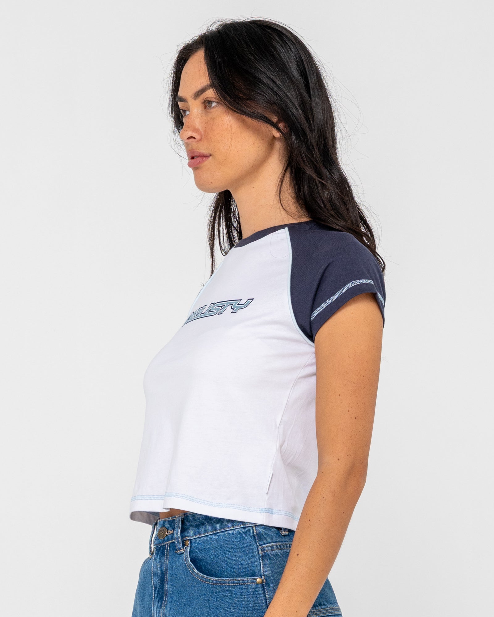 Archived Raglan Baby Tee | Rusty USA