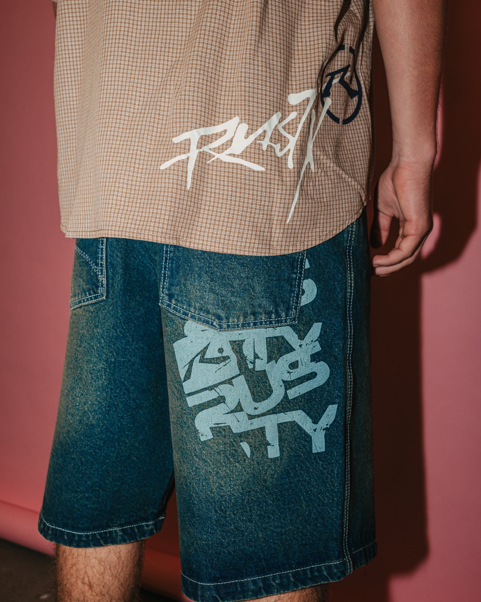 Stone Cold Baggy Jort | Rusty USA