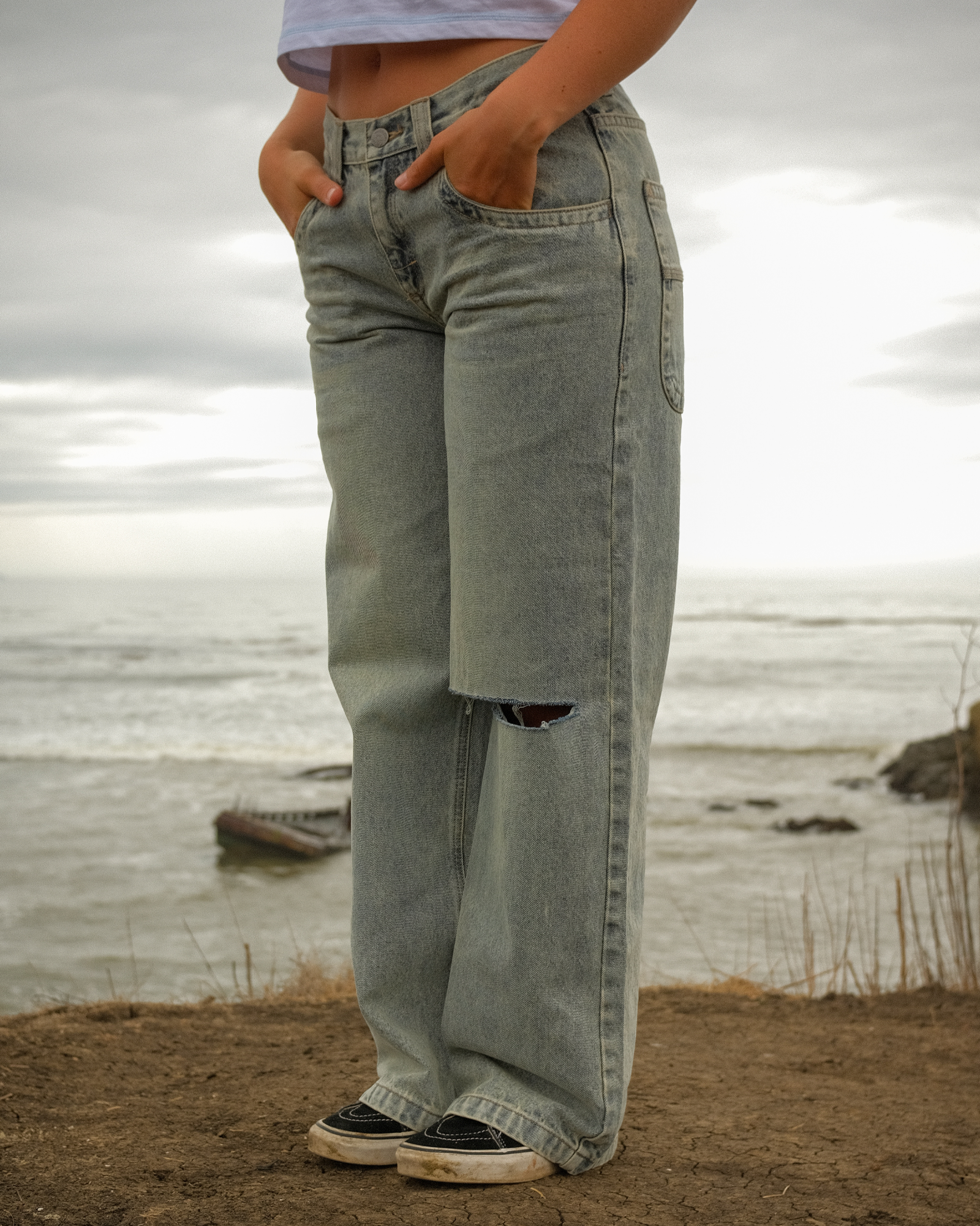 Flip Mommy Low Rise Wide Leg Denim Jean | Rusty USA