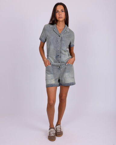 Margot Denim Romper
